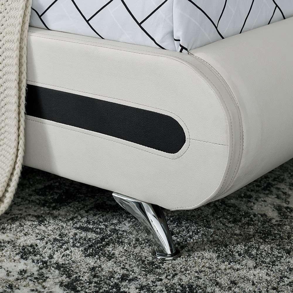 Camden Isle - Carlton White Platform Queen Bed - 212232 veiw 6