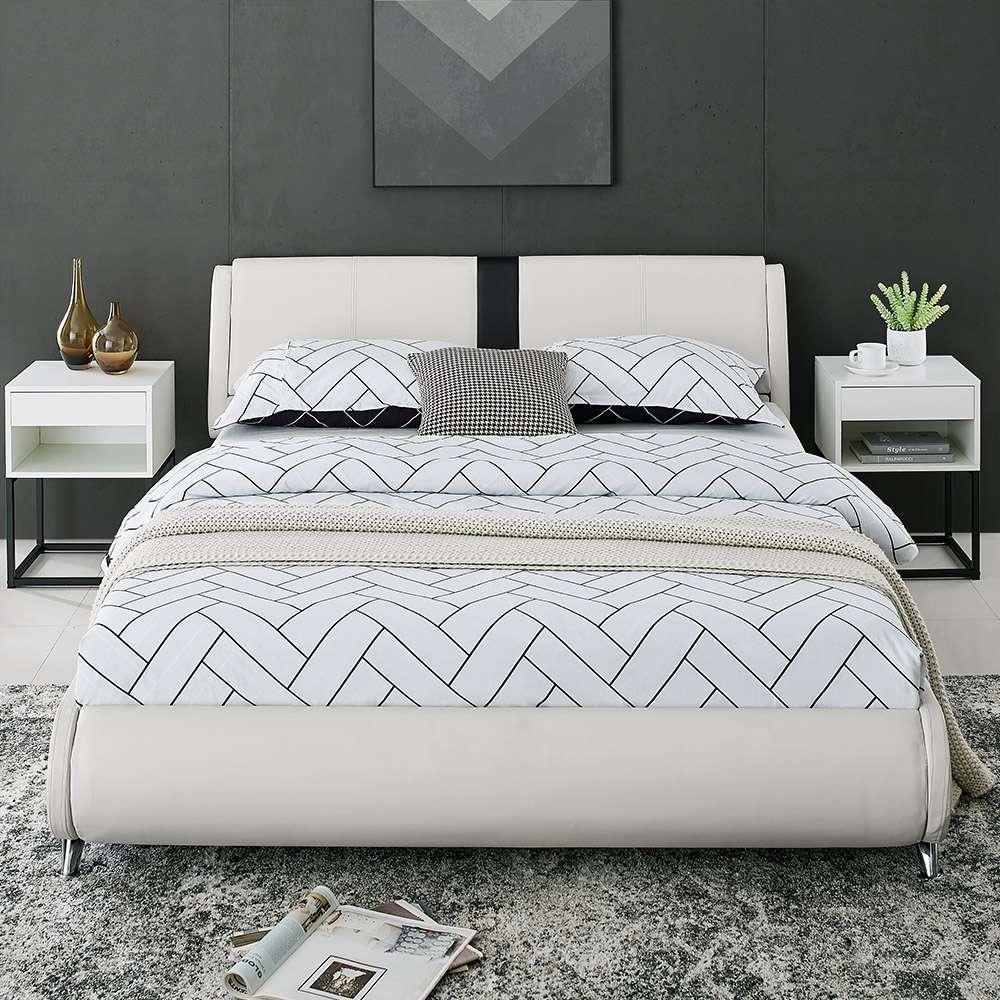 Camden Isle - Carlton White Platform Queen Bed - 212232 veiw 8