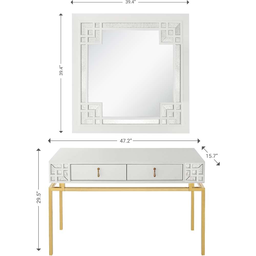 Camden Isle - Dynasty Wall Mirror and Console Table - 86627 veiw 7
