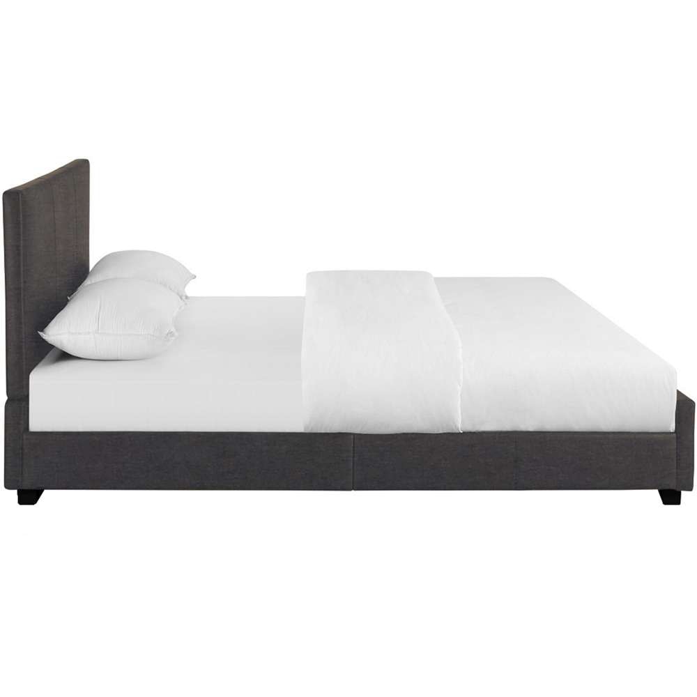 Camden Isle - Hindes King Grey Upholstered Platform Bed - 86343 veiw 3
