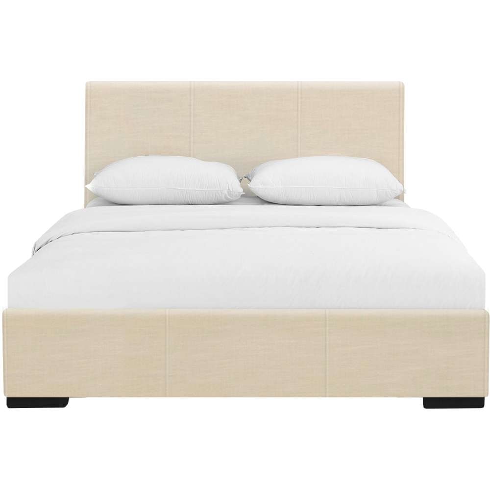 Camden Isle - Hindes Queen Beige Upholstered Platform Bed - 86961 veiw 1
