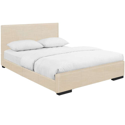 Camden Isle - Hindes Queen Beige Upholstered Platform Bed - 86961 veiw 2