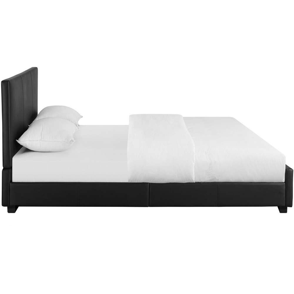 Camden Isle - Hindes Queen Black Upholstered Platform Bed - 86340 veiw 3