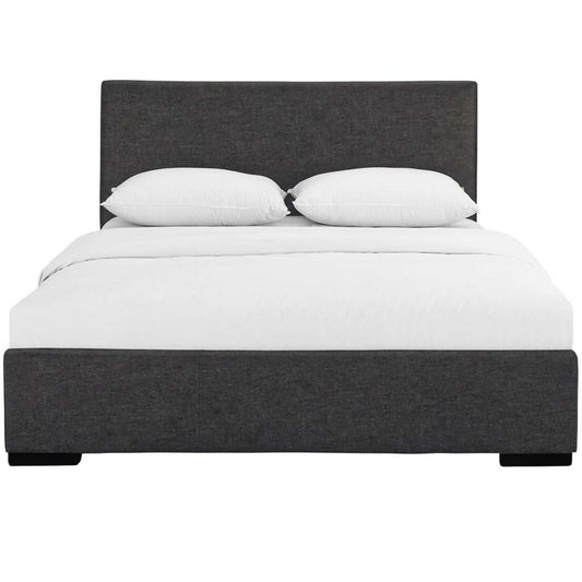 Camden Isle - Hindes Queen Grey Upholstered Platform Bed - 86342 veiw 1