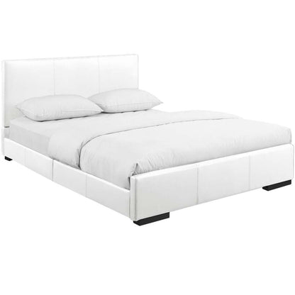 Camden Isle - Hindes Queen White Upholstered Platform Bed - 86344 veiw 2