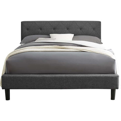 Camden Isle - Monticello Platform Bed, King, Gray with 2 Nightstands - 242335 veiw 2