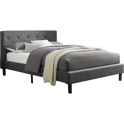 Camden Isle - Monticello Platform Bed, King, Gray with 2 Nightstands - 242335 veiw 5