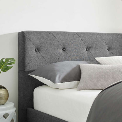 Camden Isle - Monticello Platform Bed, King, Gray with 2 Nightstands - 242335 veiw 6