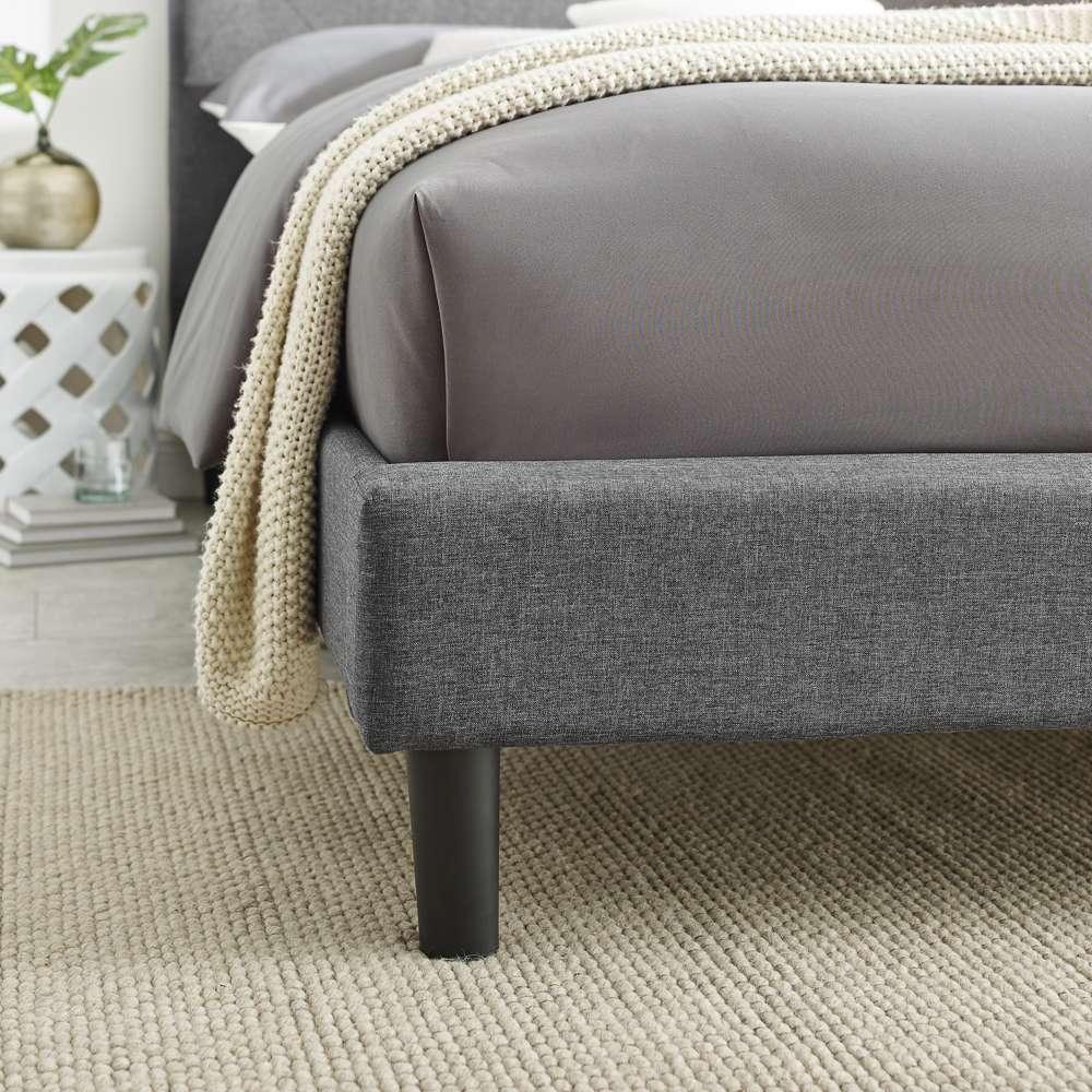 Camden Isle - Monticello Platform Bed, King, Gray with 2 Nightstands - 242335 veiw 7