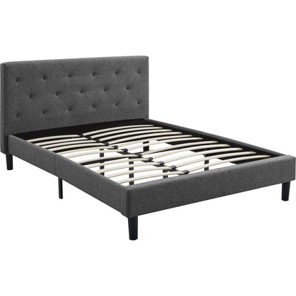 Camden Isle - Monticello Platform Bed, King, Gray with 2 Nightstands - 242335 veiw 8