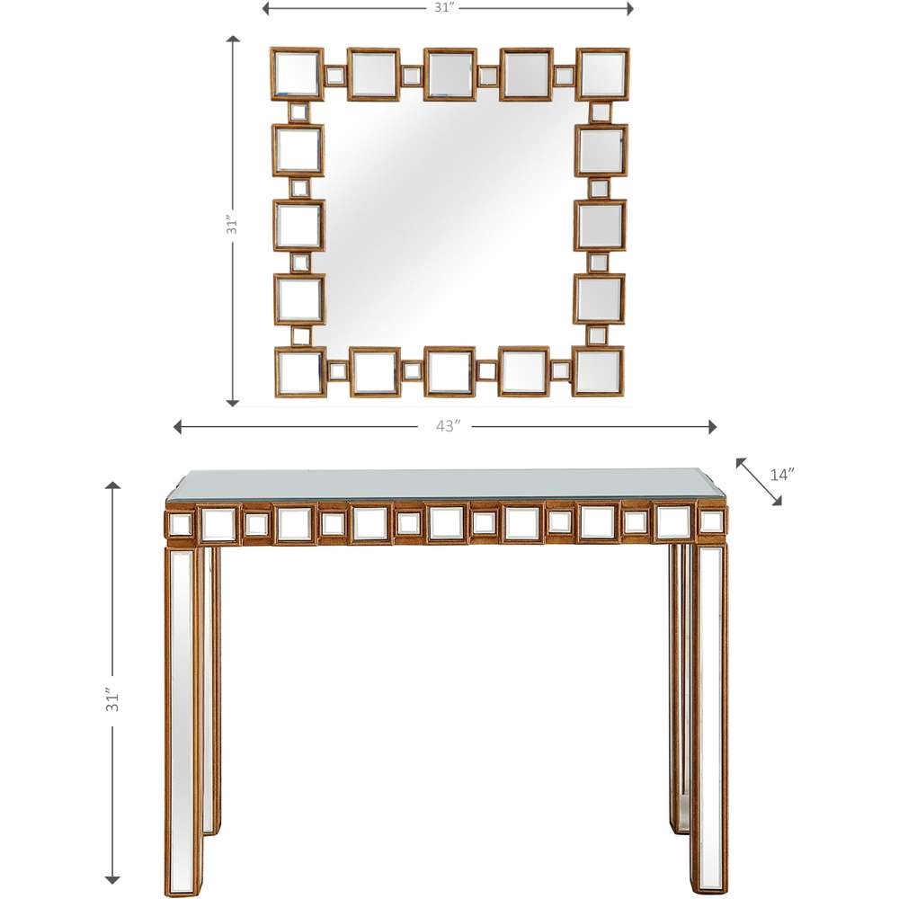 Camden Isle - Orion Wall Mirror and Console - 86510 veiw 8