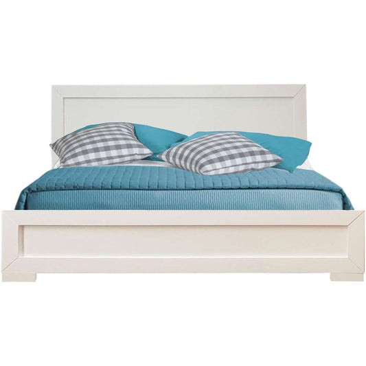 Camden Isle - Oxford Queen Platform White Bed - 112432 veiw 1