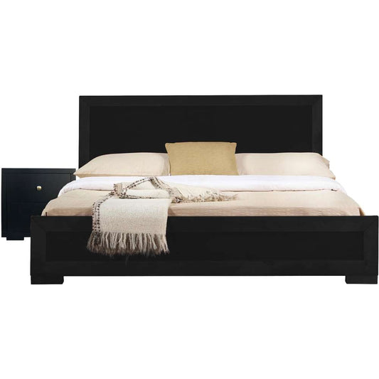 Camden Isle - Trent Wooden Platform Bed in Black, Full with 1 Nightstand - 312131 veiw 1