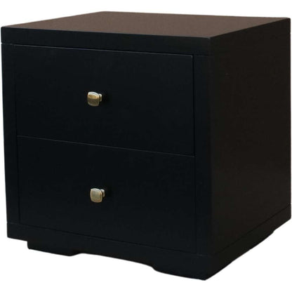 Camden Isle - Trent Wooden Platform Bed in Black, Full with 1 Nightstand - 312131 veiw 6