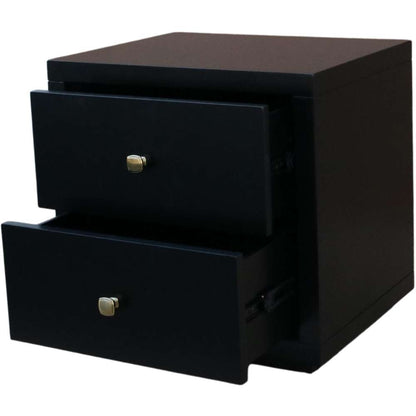 Camden Isle - Trent Wooden Platform Bed in Black, Full with 1 Nightstand - 312131 veiw 7