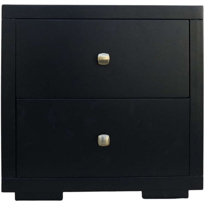 Camden Isle - Trent Wooden Platform Bed in Black, Queen with 2 Nightstands - 312132 veiw 5