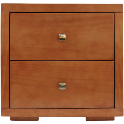 Camden Isle - Trent Wooden Platform Bed in Cherry, Queen with 2 Nightstands - 312732 veiw 5