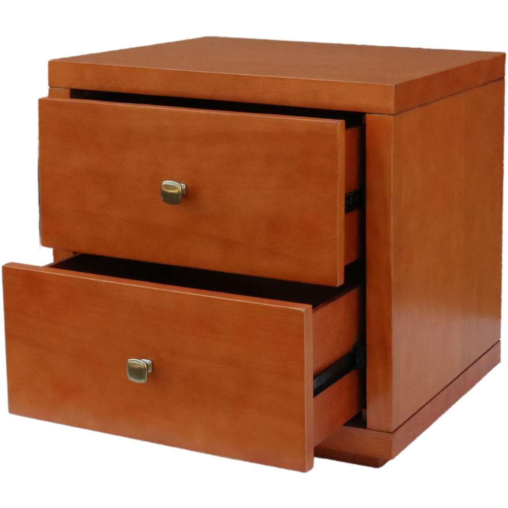 Camden Isle - Trent Wooden Platform Bed in Cherry, Queen with 2 Nightstands - 312732 veiw 7