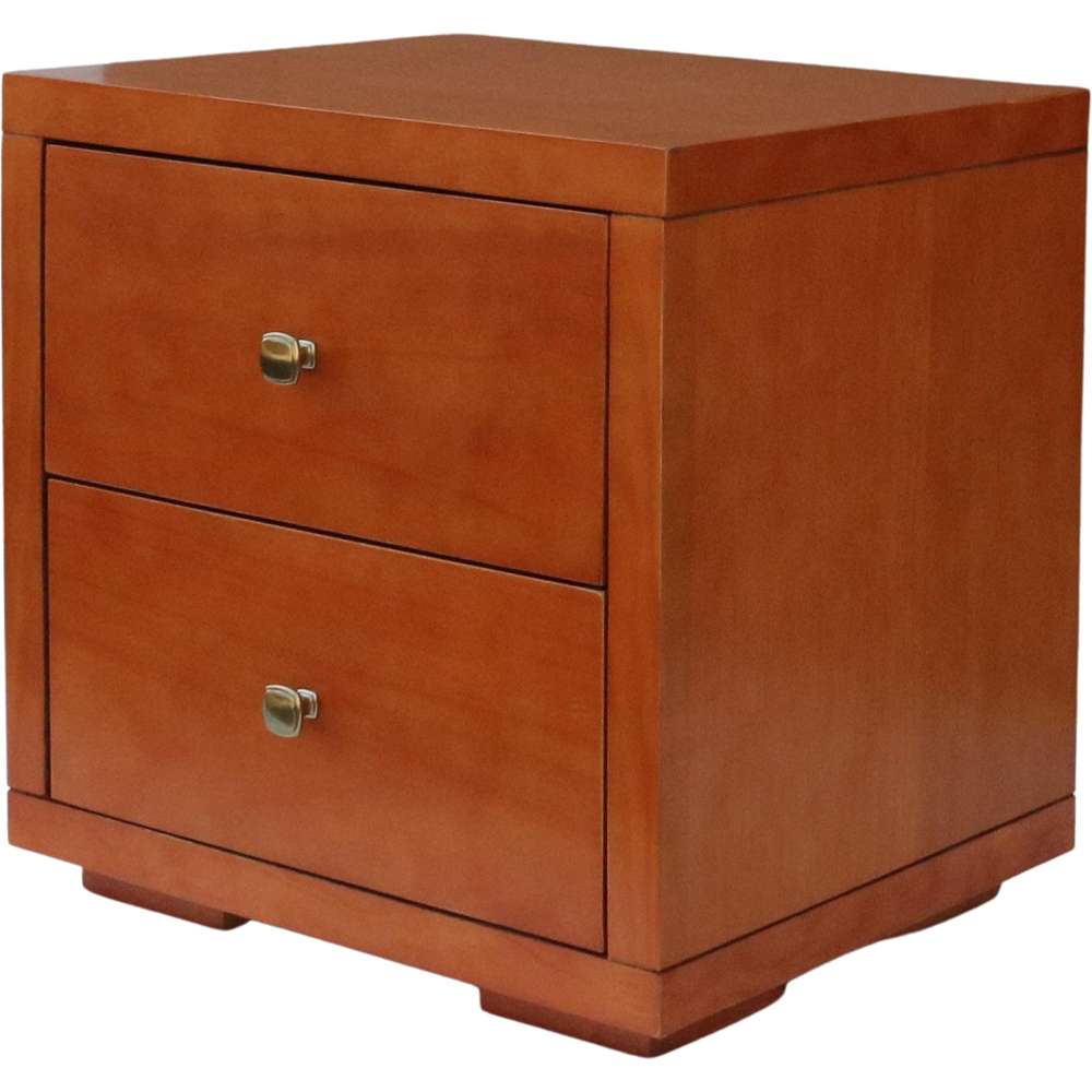 Camden Isle - Trent Wooden Platform Bed in Cherry, Twin with 1 Nightstand - 312730 veiw 6