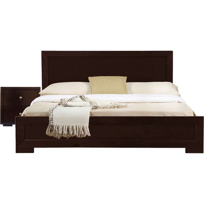 Camden Isle - Trent Wooden Platform Bed in Espresso, Full with 1 Nightstand - 313031 veiw 1