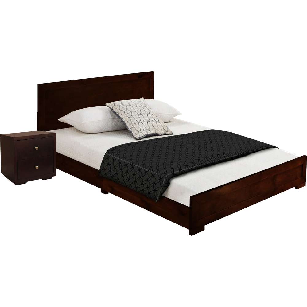 Camden Isle - Trent Wooden Platform Bed in Espresso, Full with 1 Nightstand - 313031 veiw 2