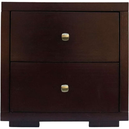 Camden Isle - Trent Wooden Platform Bed in Espresso, Queen with 2 Nightstands - 313032 veiw 4