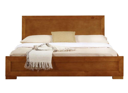Camden Isle - Trent Wooden Platform Bed in Oak, Queen with 2 Nightstands - 312632 veiw 3