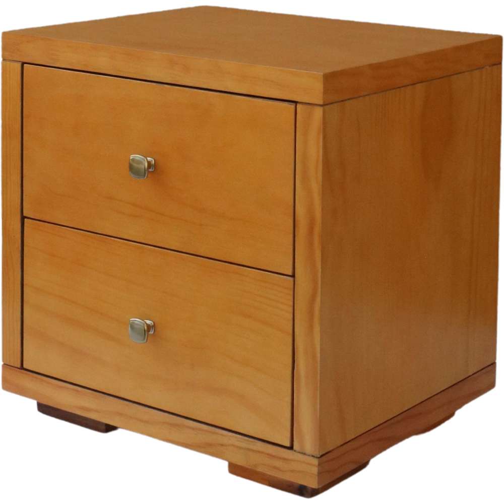 Camden Isle - Trent Wooden Platform Bed in Oak, Queen with 2 Nightstands - 312632 veiw 6