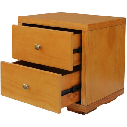 Camden Isle - Trent Wooden Platform Bed in Oak, Queen with 2 Nightstands - 312632 veiw 7