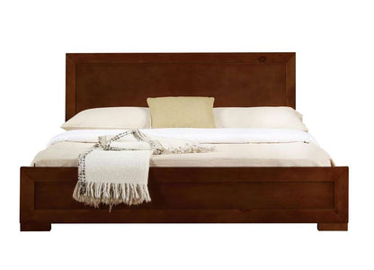 Camden Isle - Trent Wooden Platform Bed in Walnut, Queen with 2 Nightstands - 312532 veiw 3