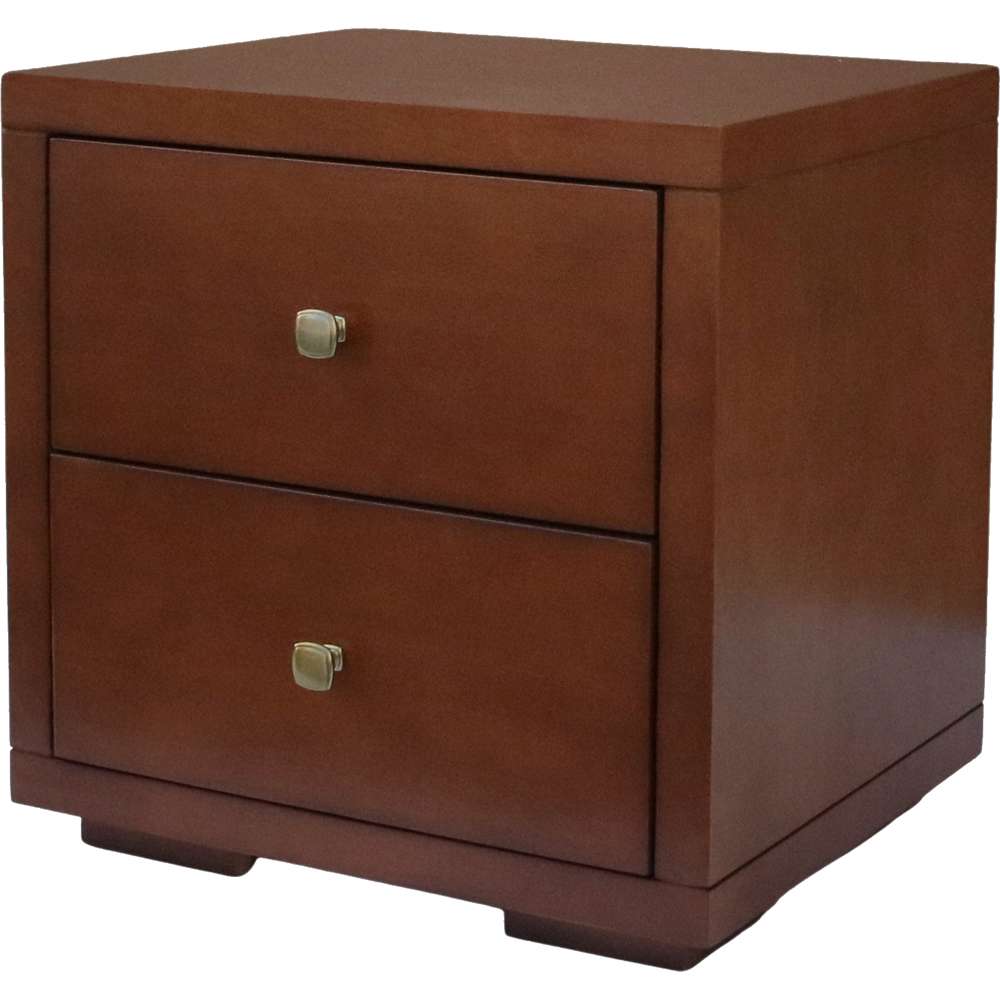 Camden Isle - Trent Wooden Platform Bed in Walnut, Queen with 2 Nightstands - 312532 veiw 6