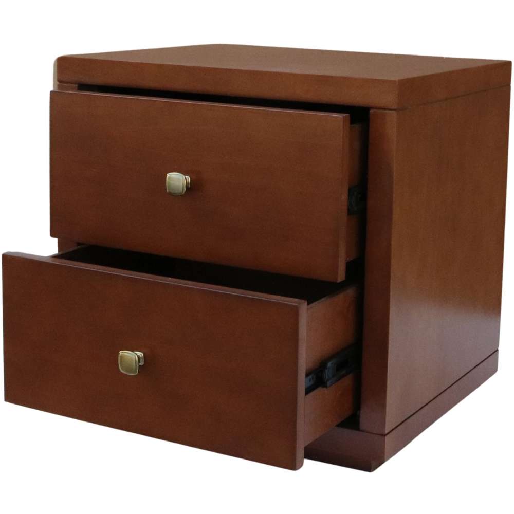 Camden Isle - Trent Wooden Platform Bed in Walnut, Queen with 2 Nightstands - 312532 veiw 7