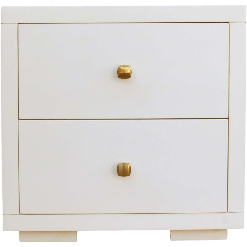 Camden Isle - Trent Wooden Platform Bed in White, King with 2 Nightstands - 312433 veiw 5