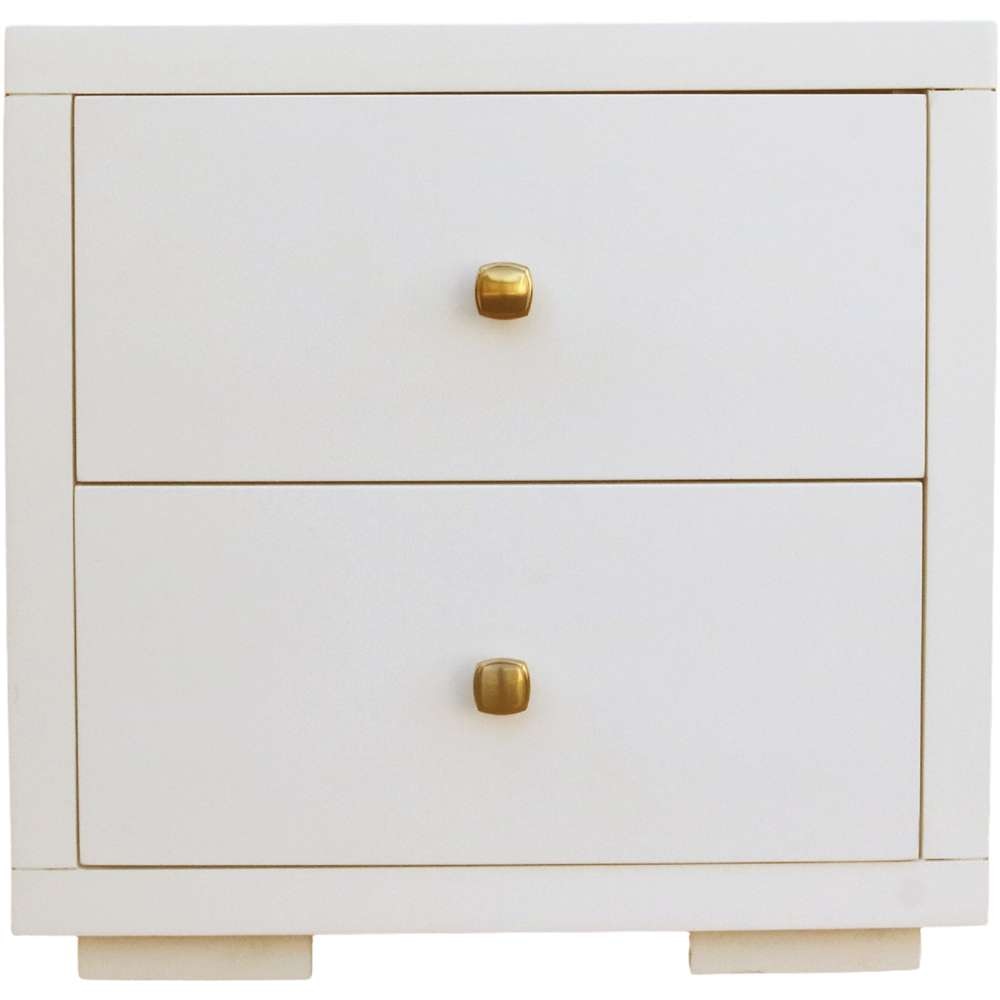 Camden Isle - Trent Wooden Platform Bed in White, Queen with 2 Nightstands - 312432 veiw 5