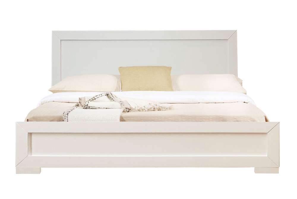 Camden Isle - Trent Wooden Platform Bed in White, Twin with 1 Nightstand - 312430 veiw 3