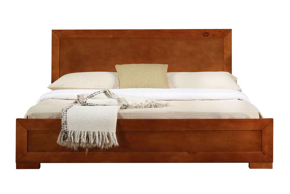 Camden Isle - Trent  Wooden Queen Platform Bed in Cherry - 86347 veiw 1