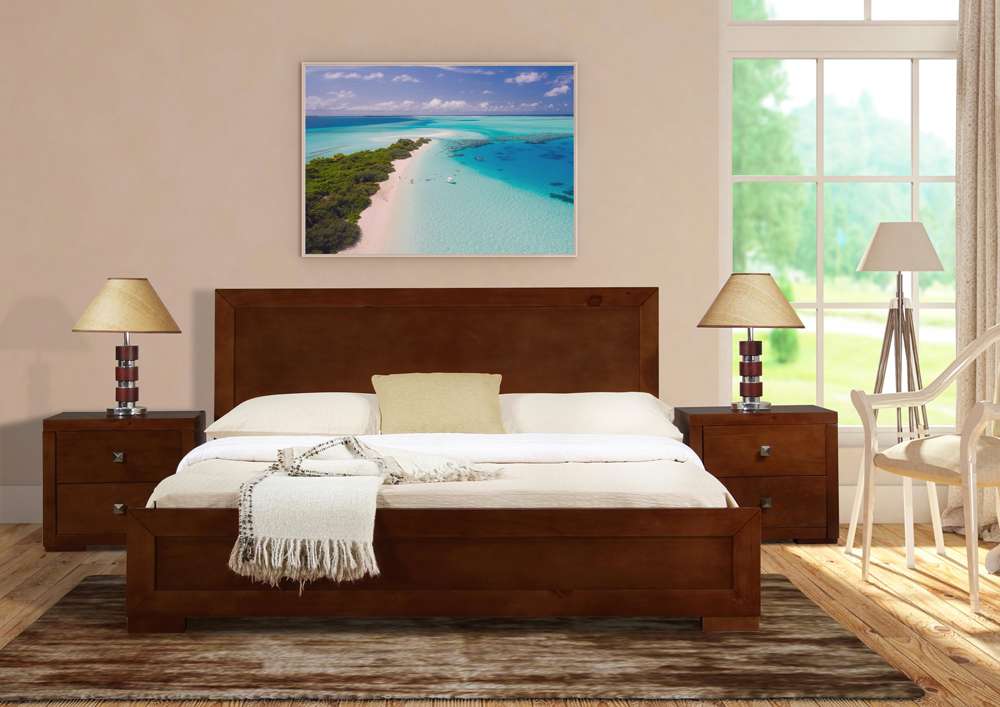 Camden Isle - Trent  Wooden Twin Platform Bed in Walnut - 87001 veiw 3