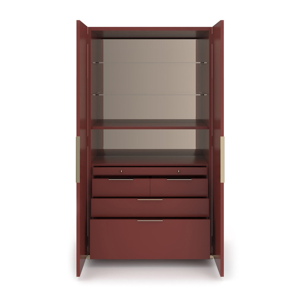 Caracole - Allure Armoire in Rouge Red Gloss - CLA-024-052