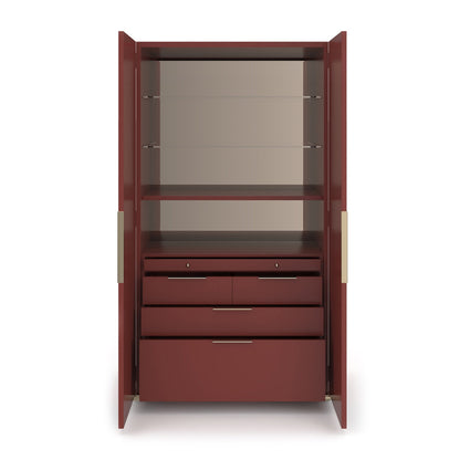 Caracole - Allure Armoire in Rouge Red Gloss - CLA-024-052