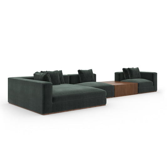 Caracole - Bello 4Pc Sectional in Retro Walnut - UPH-024-SEC1-A veiw 1