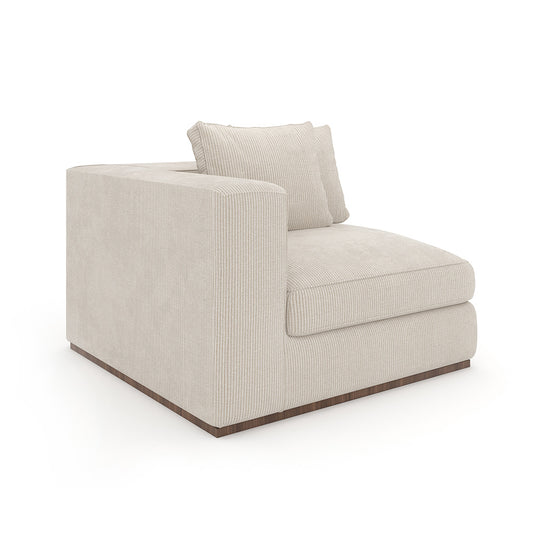 Caracole - Bello Corner Laf Chair in Oatmeal - UPH-024-CRL1-B