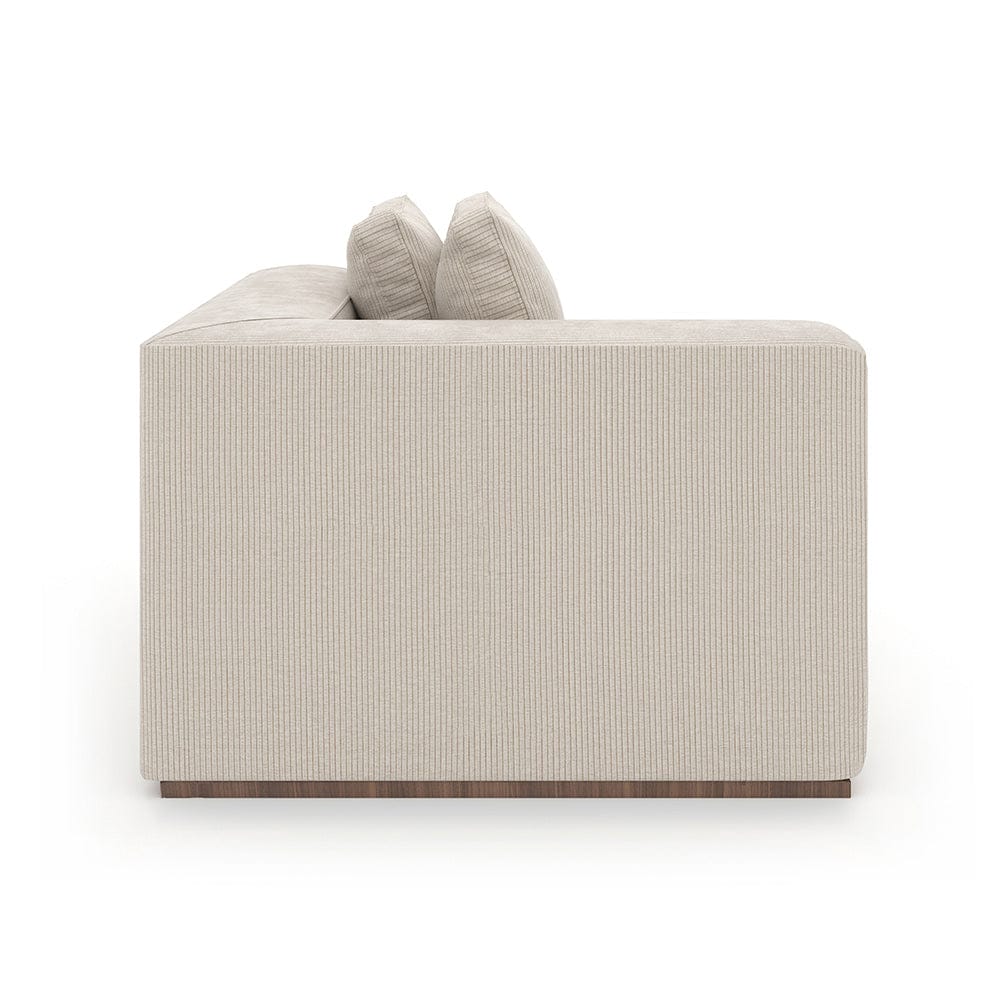 Caracole - Bello Corner Laf Chair in Oatmeal - UPH-024-CRL1-B