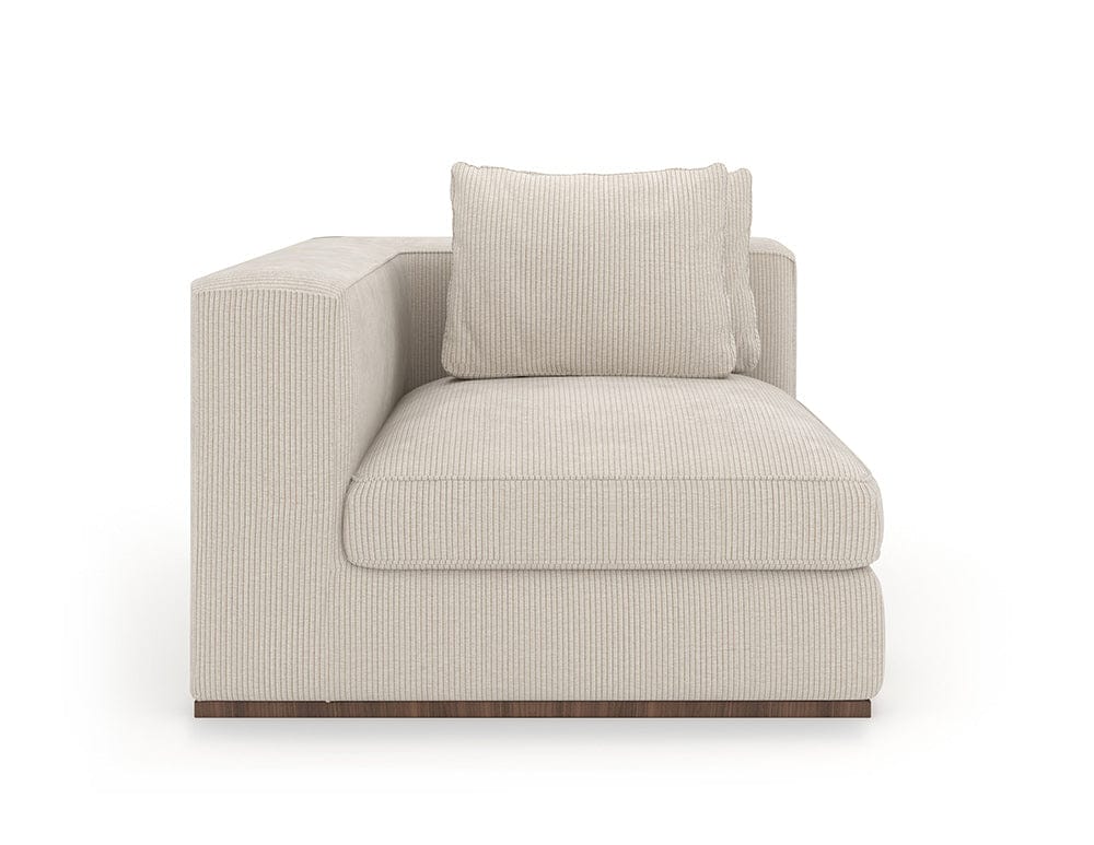 Caracole - Bello Corner Laf Chair in Oatmeal - UPH-024-CRL1-B
