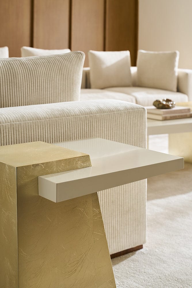 Caracole - Bello Corner Laf Chair in Oatmeal - UPH-024-CRL1-B