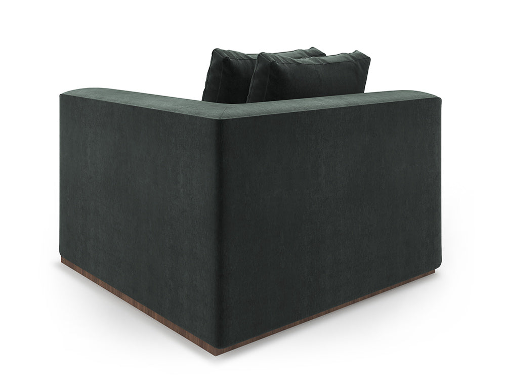 Caracole - Bello Corner Raf Chair in Green - UPH-024-CRR1-A