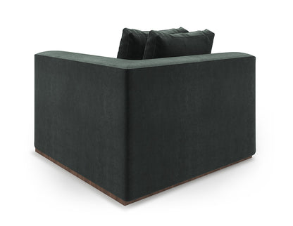 Caracole - Bello Corner Raf Chair in Green - UPH-024-CRR1-A