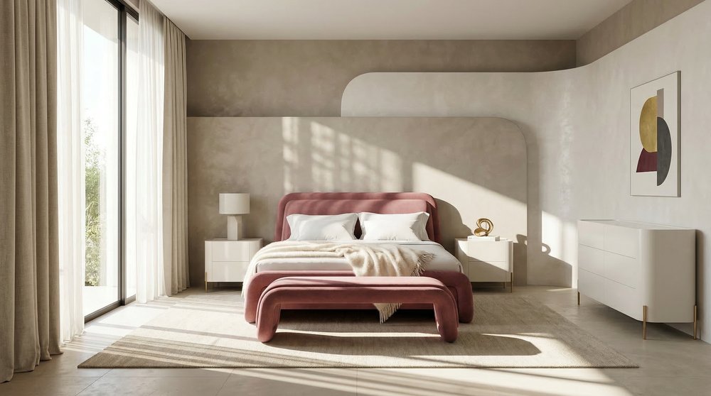 Caracole - Bold King Bed - Dusty Rose - CLA-426-126 view 7