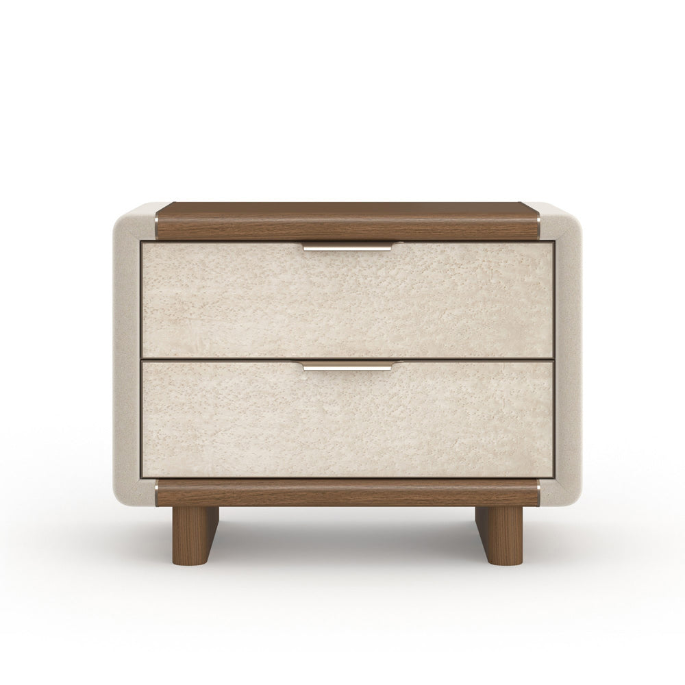 Caracole - Botero Large Nightstand in Retro Walnut - CLA-024-063