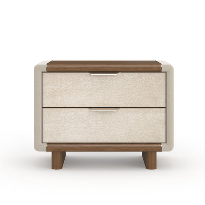 Caracole - Botero Large Nightstand in Retro Walnut - CLA-024-063