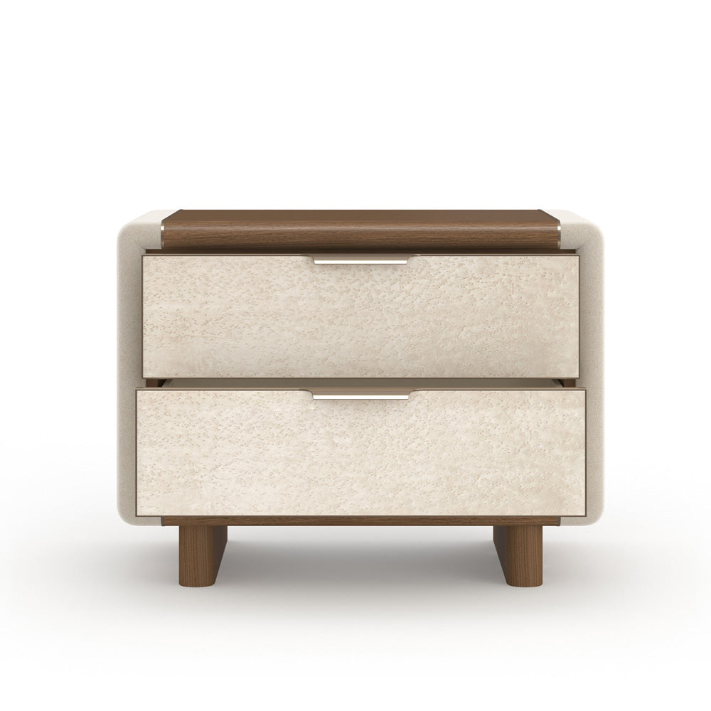 Caracole - Botero Large Nightstand in Retro Walnut - CLA-024-063